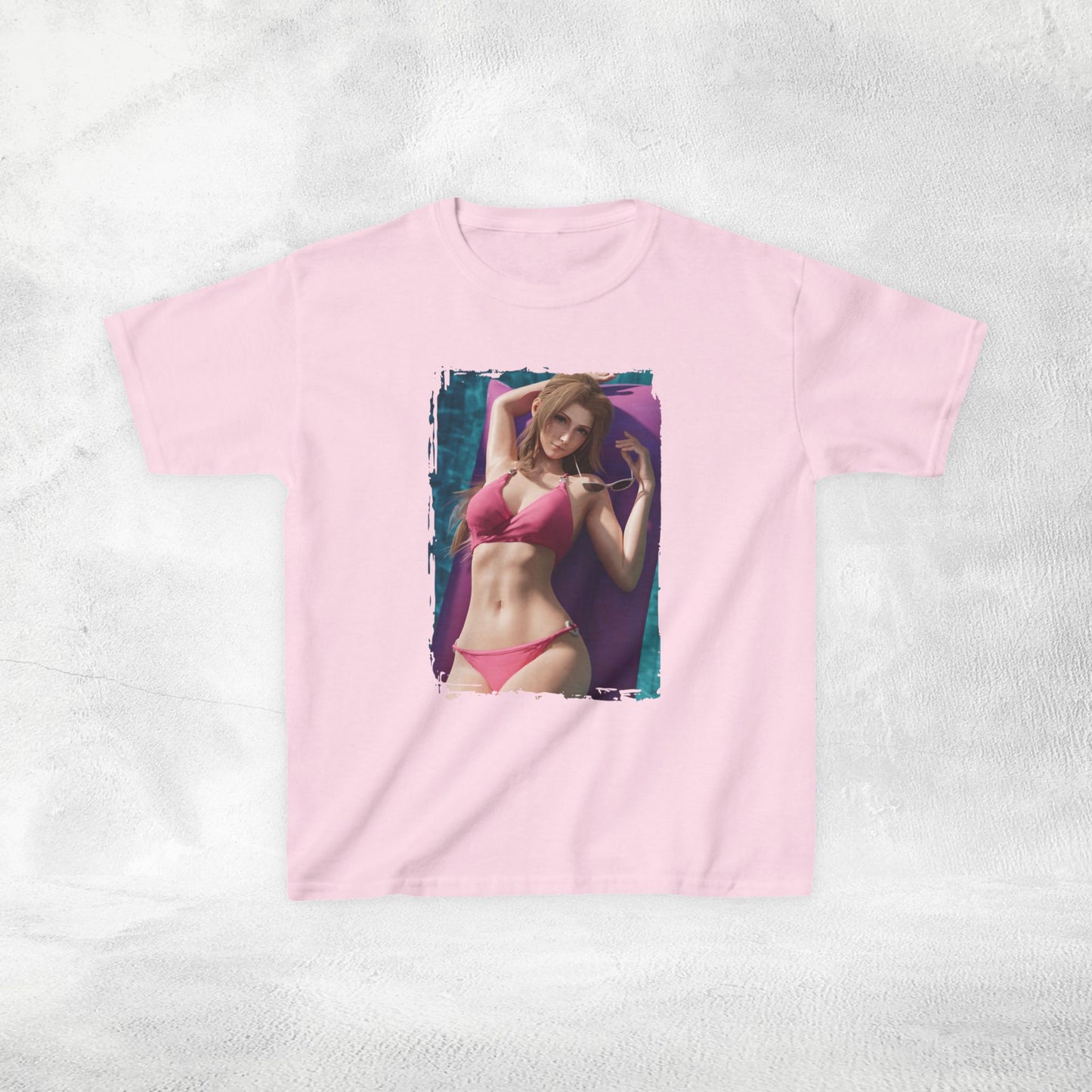 Kids  gaming shirt Final Fantasy Aerith Swimsuit