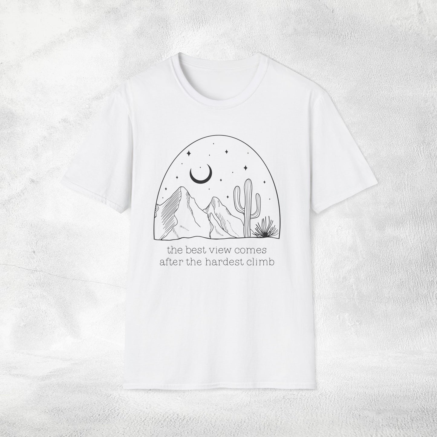 Women's Slogan T-shirt the best view comes after the hardest climb