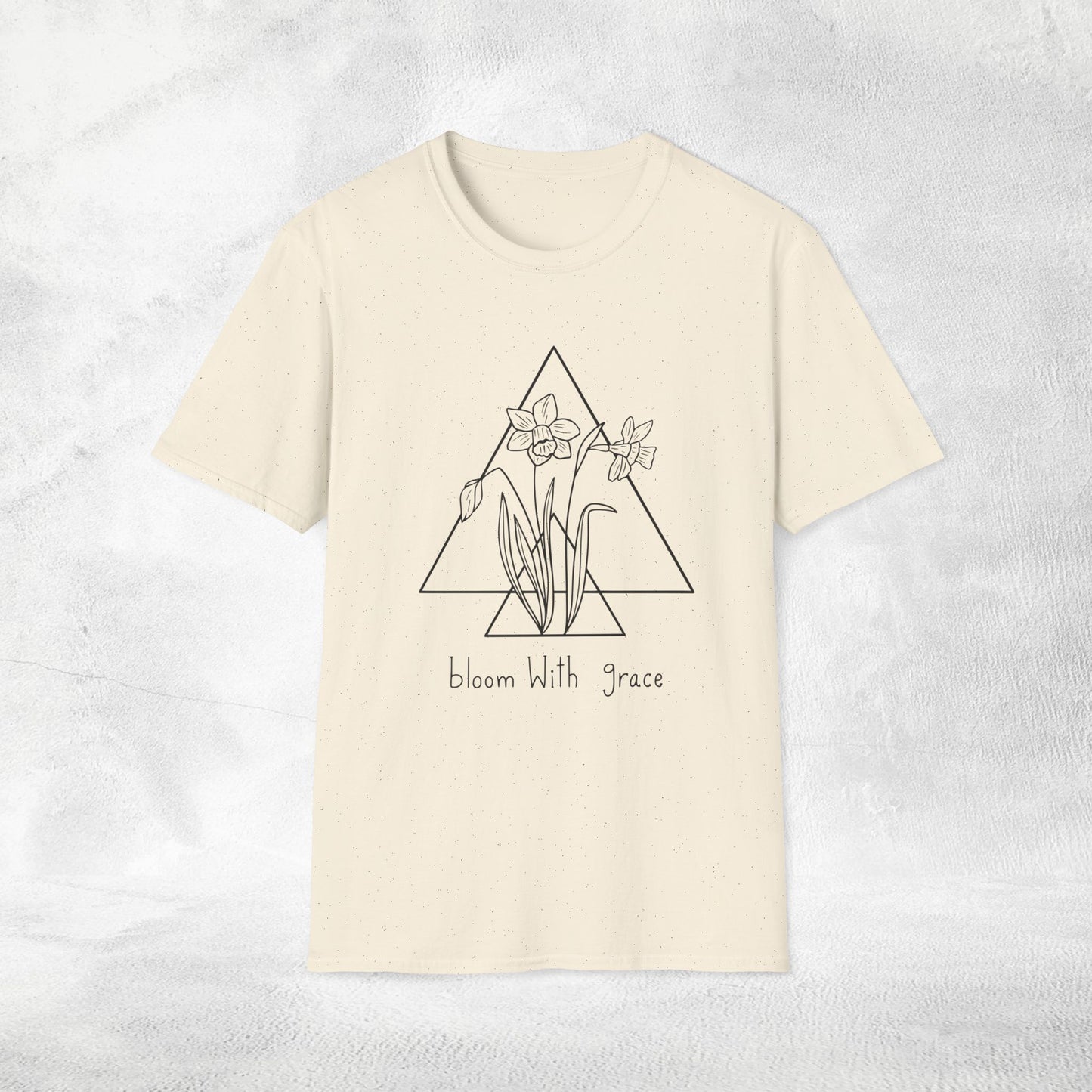 Women's Slogan T-shirt bloom with grace