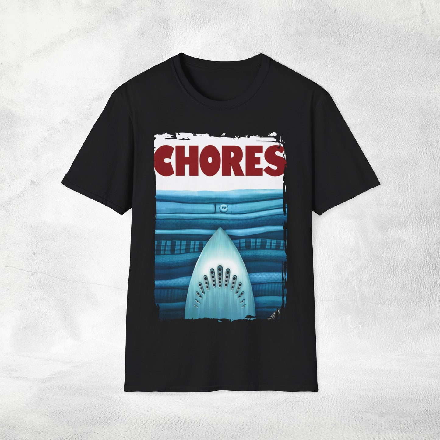 Unisex movie shirt Jaws Parody Chores