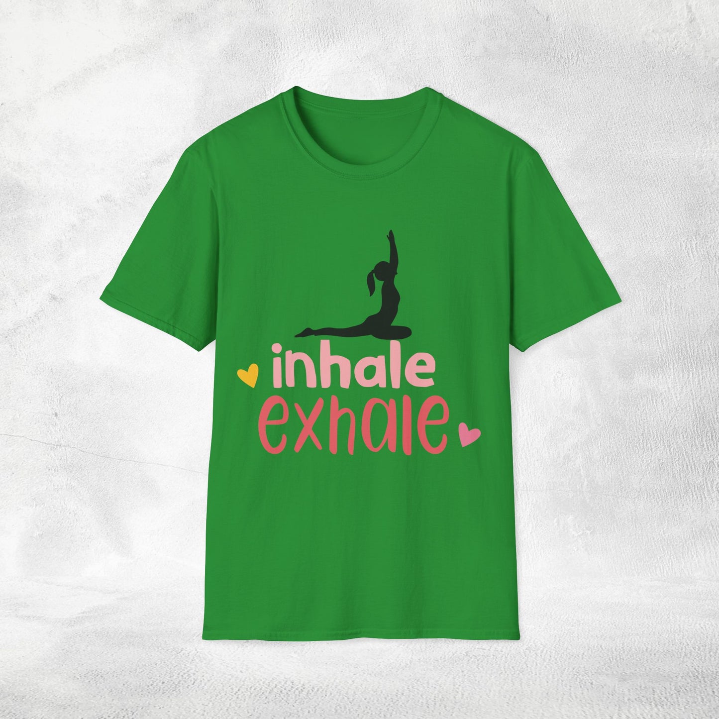 Women's yoga shirt inhale exhale