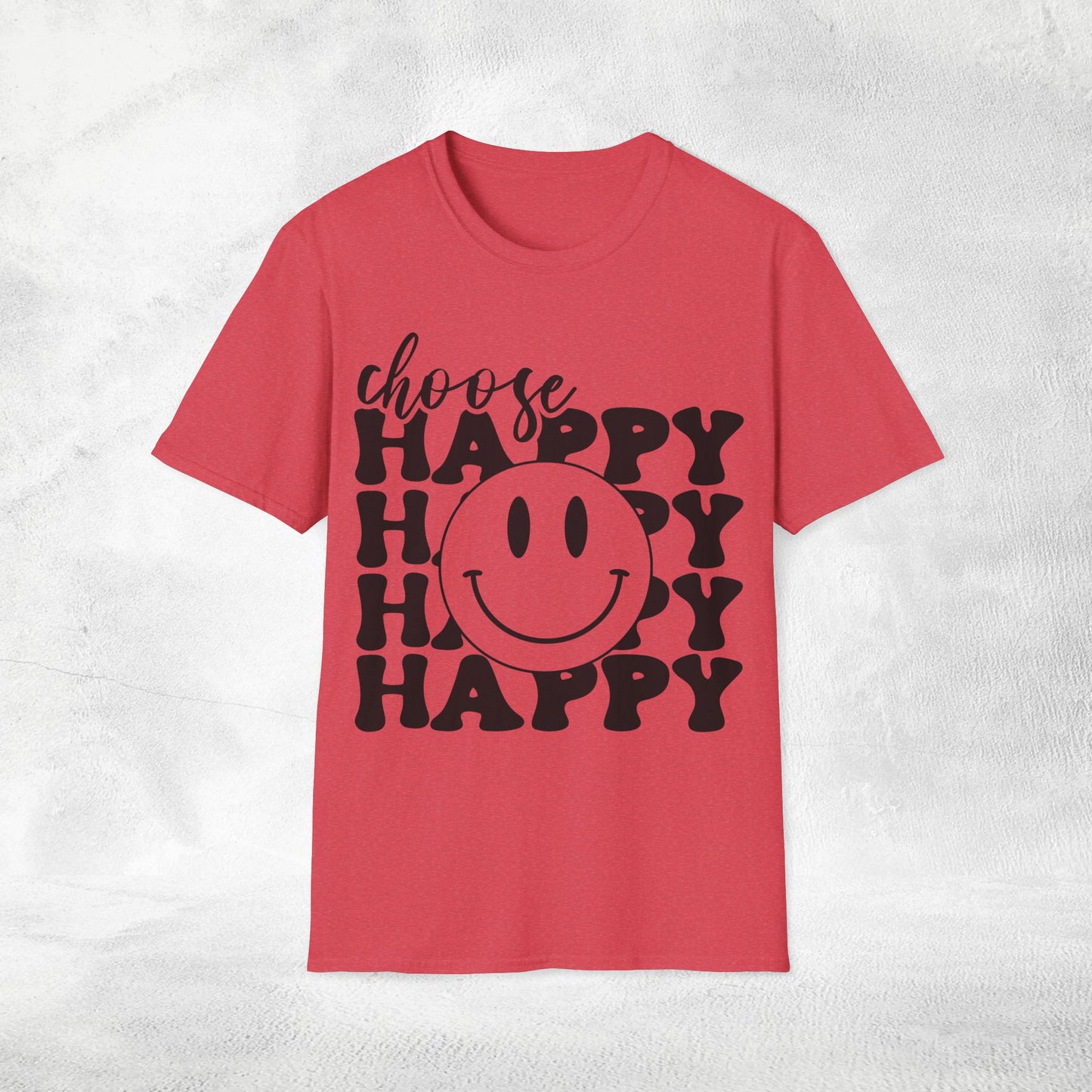 Women's Slogan T-shirt choose happy