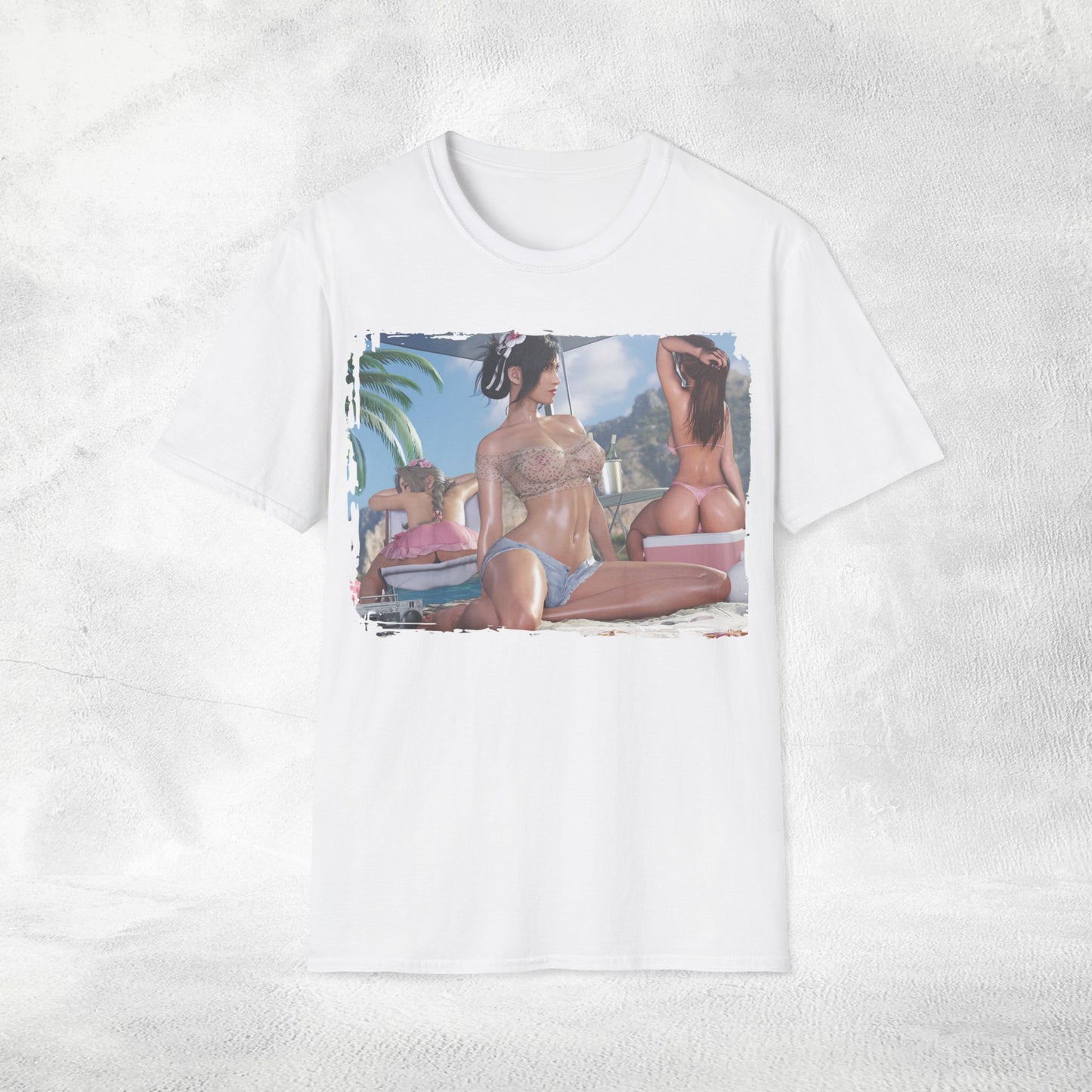 Unisex Gaming shirt Final Fantasy / Stellar Blade Aerith Gainsborough Tifa Lockhart and Jessie Rasberry