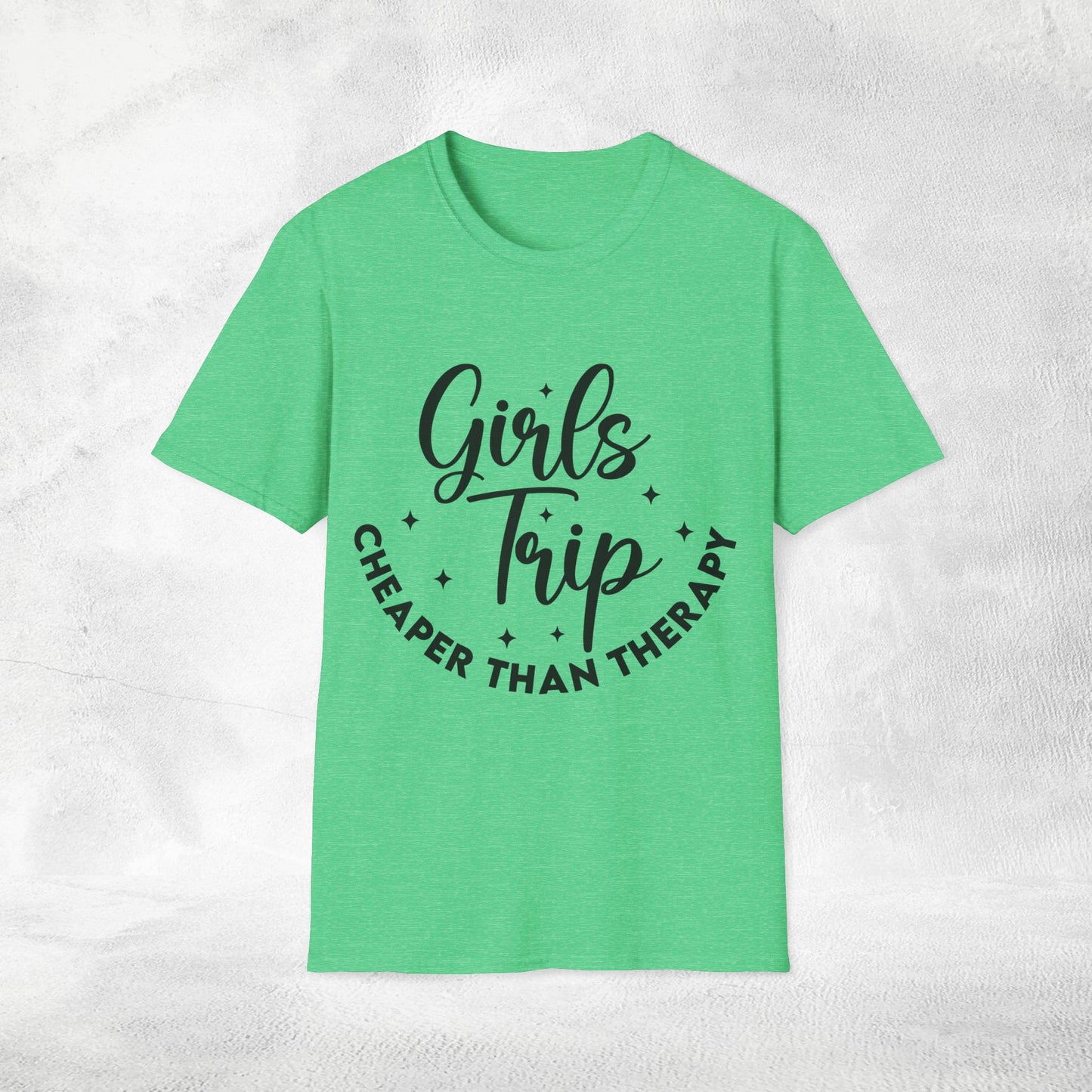 women's shirt girls trip cheaper than therapy