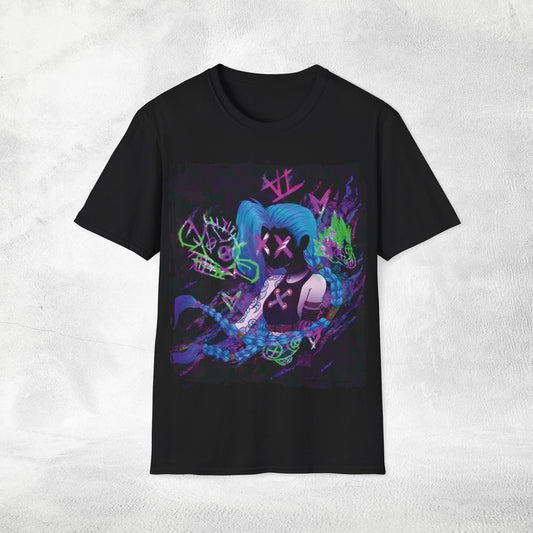 Unisex Gaming shirt Arcane Series LOL Jinx