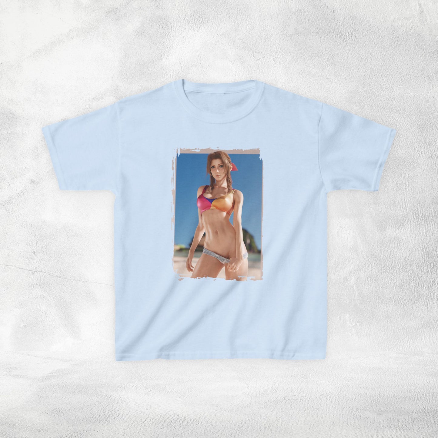 Kids  gaming shirt Final Fantasy Aerith  swimsuit