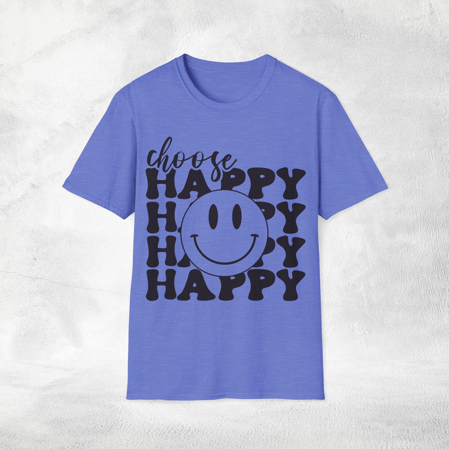 Women's Slogan T-shirt choose happy