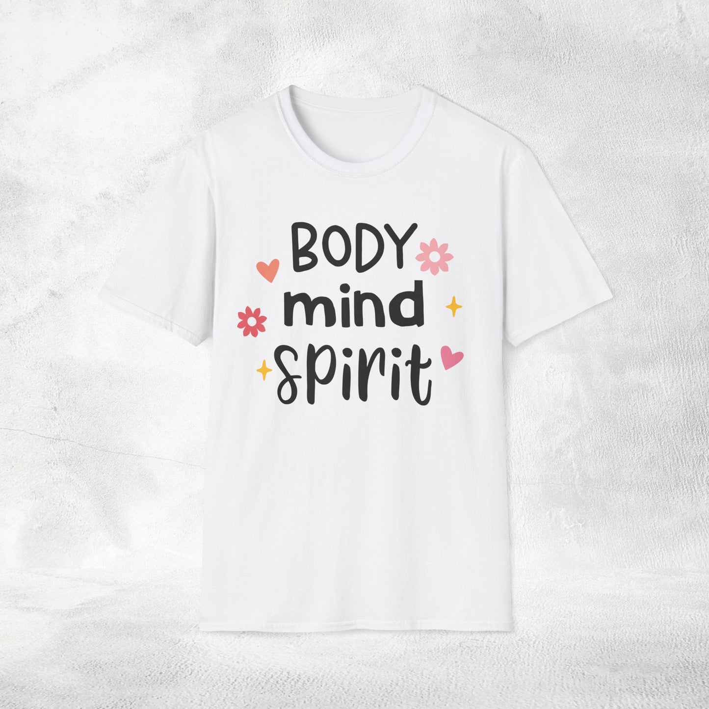 Women's yoga shirt body mind spirit