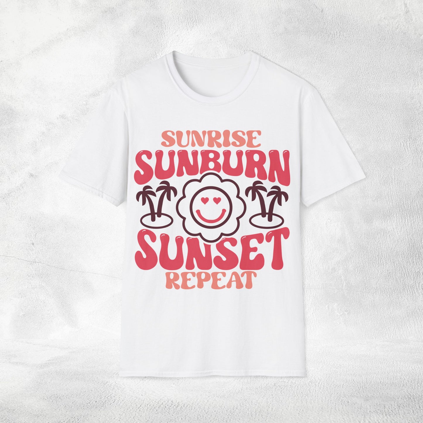 women's shirt sunrise sunburn sunset repeat