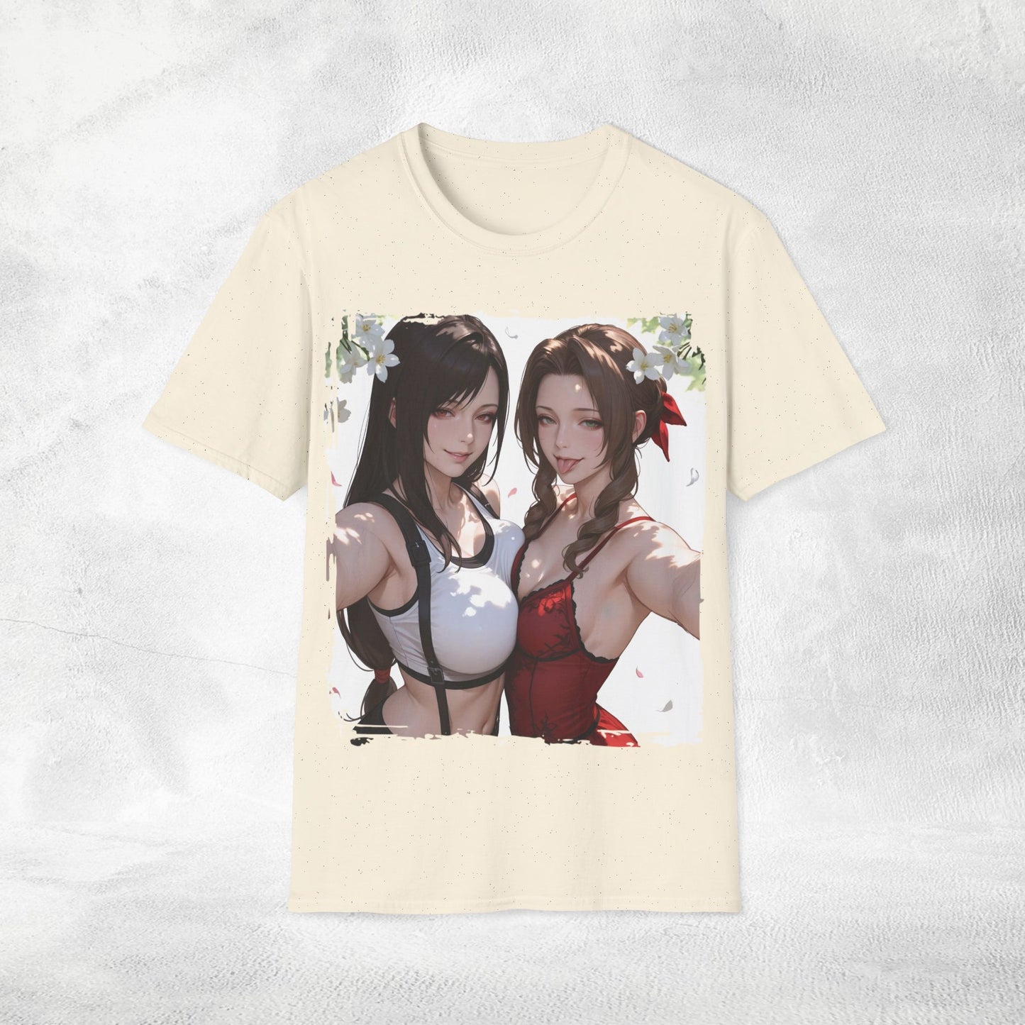 Unisex Gaming shirt Final Fantasy  Aerith Gainsborough and Tifa Lockhart Anime