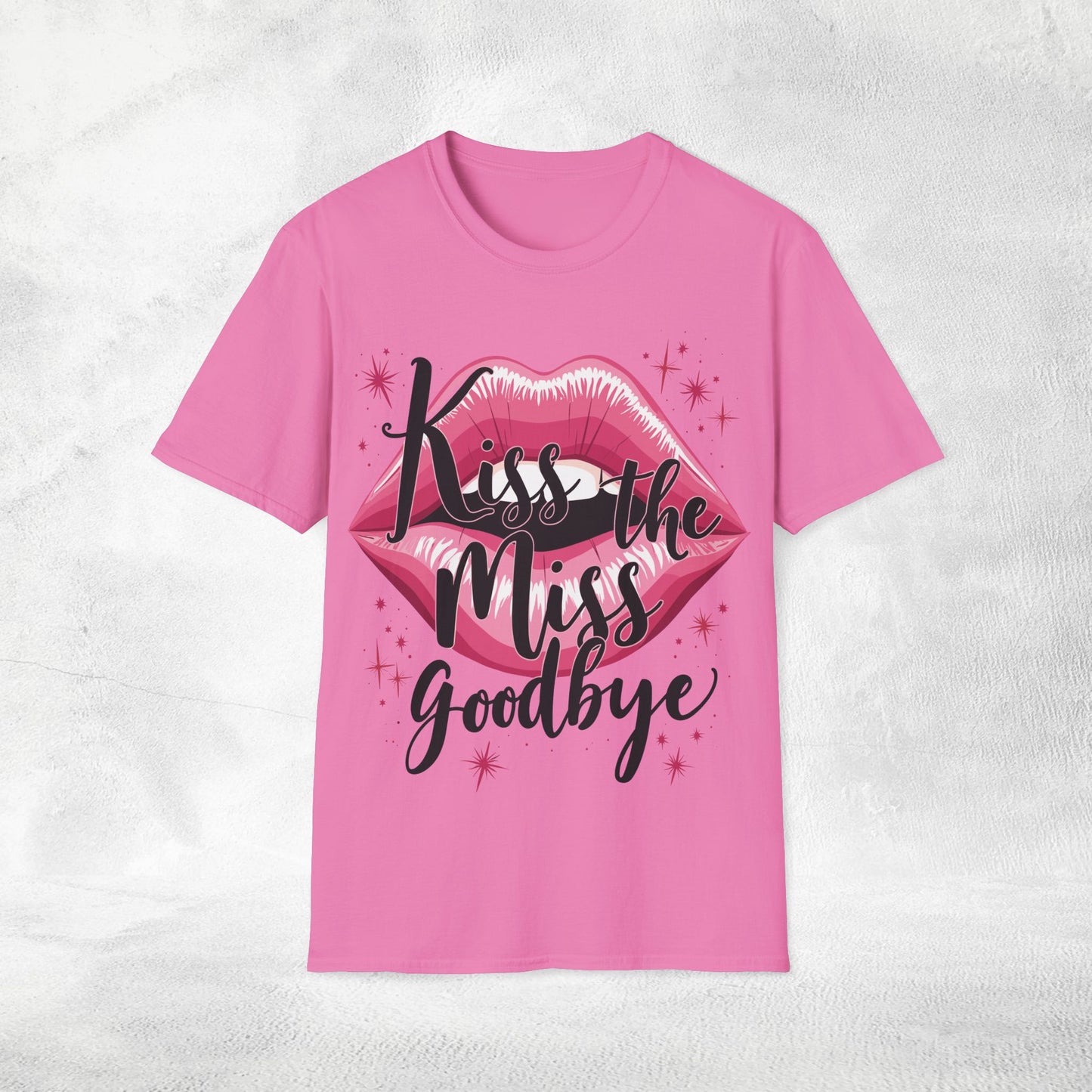 Women's T-Shirt Kiss the Miss Goodbye bachelorette party