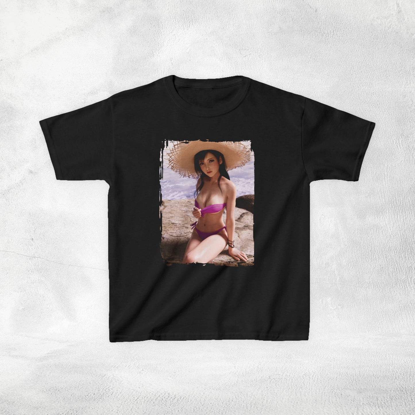 Kids gaming shirt Final Fantasy Tifa Lockhart Swimsuit with bikini lines