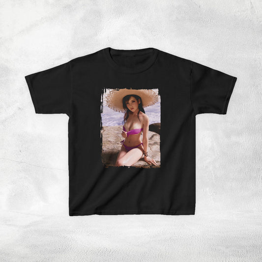 Kids gaming shirt Final Fantasy Tifa Lockhart Swimsuit with bikini lines