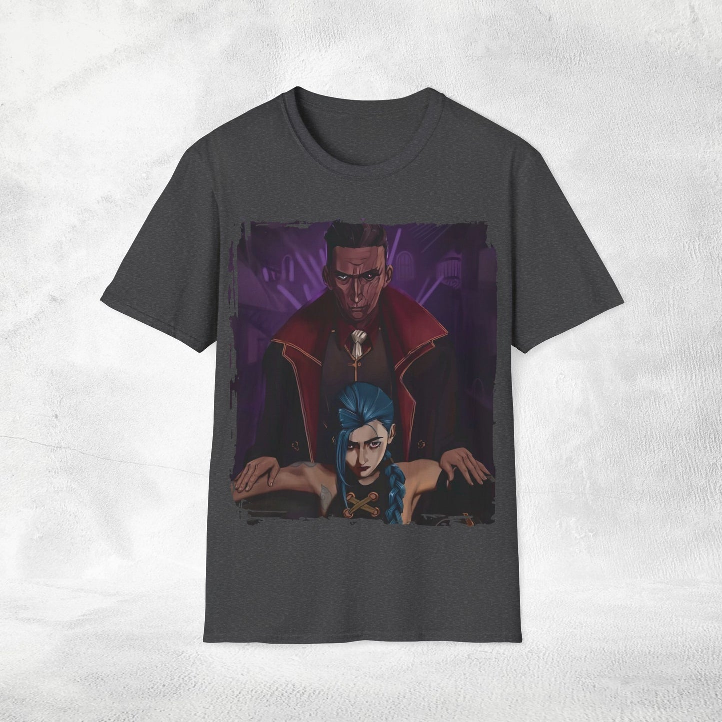 Unisex Gaming shirt Arcane Series LOL Jinx and Silco