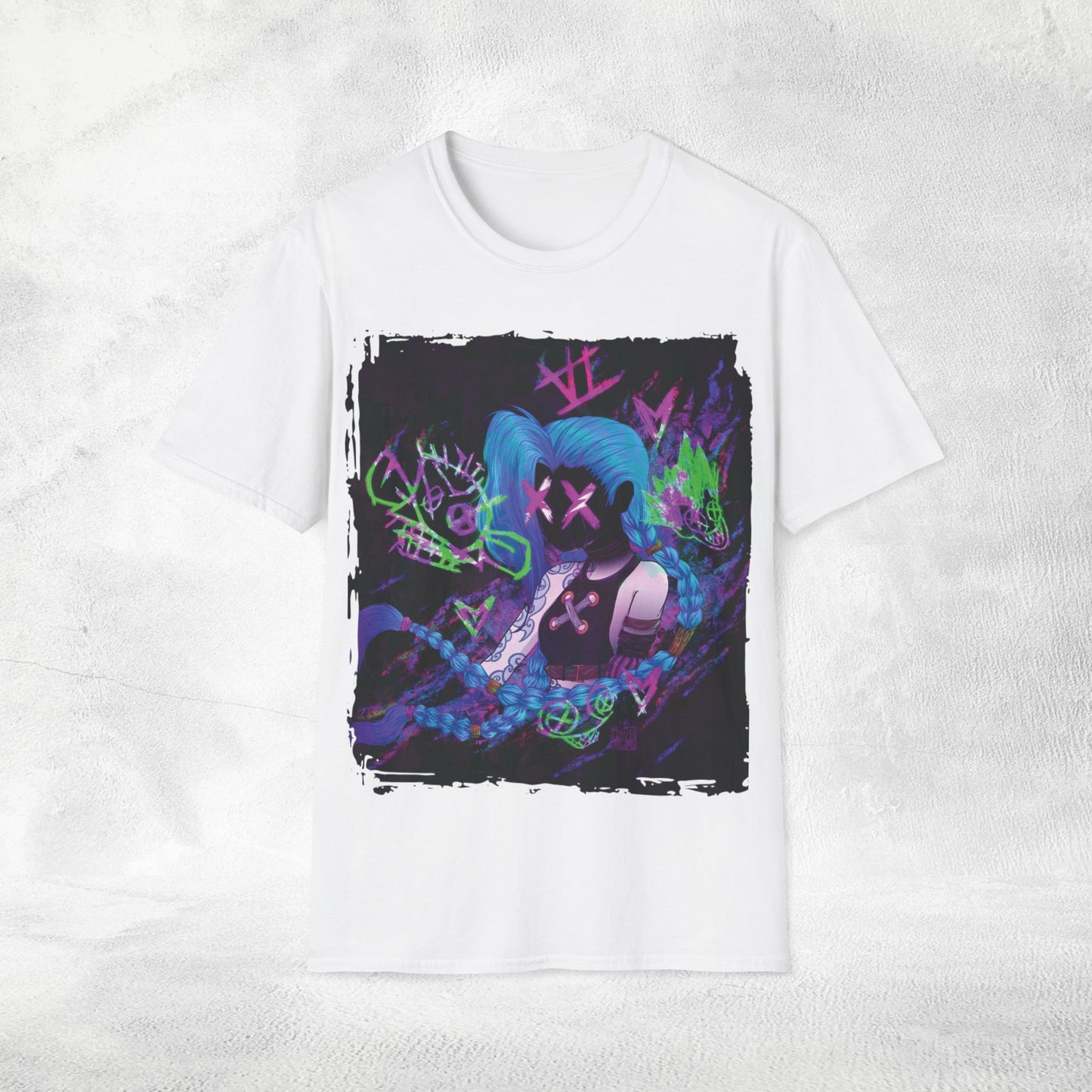 Unisex Gaming shirt Arcane Series LOL Jinx