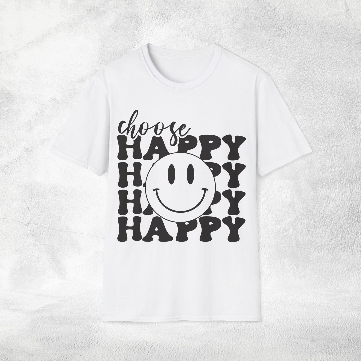 Women's Slogan T-shirt choose happy