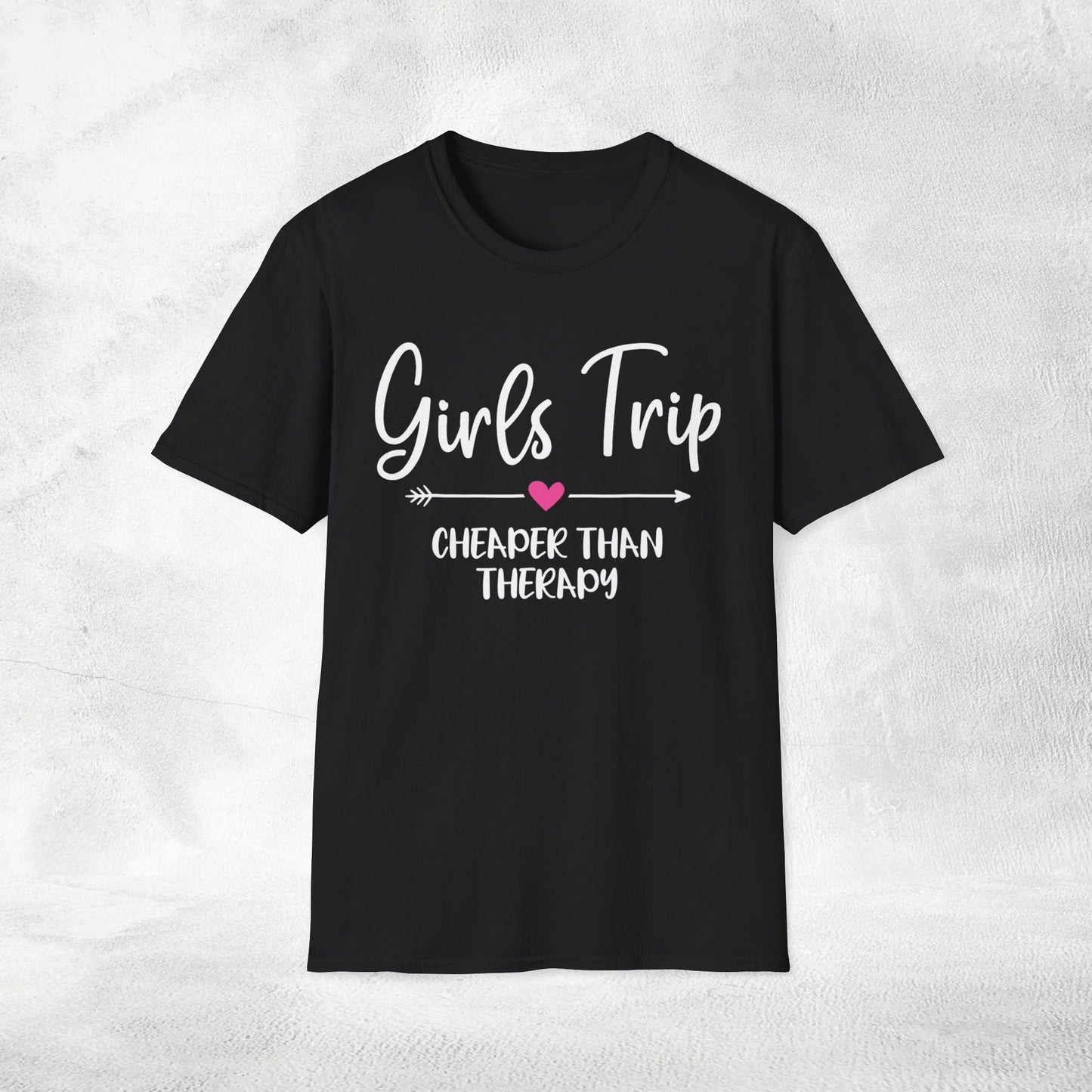 women shirt girls trip cheaper than therapy