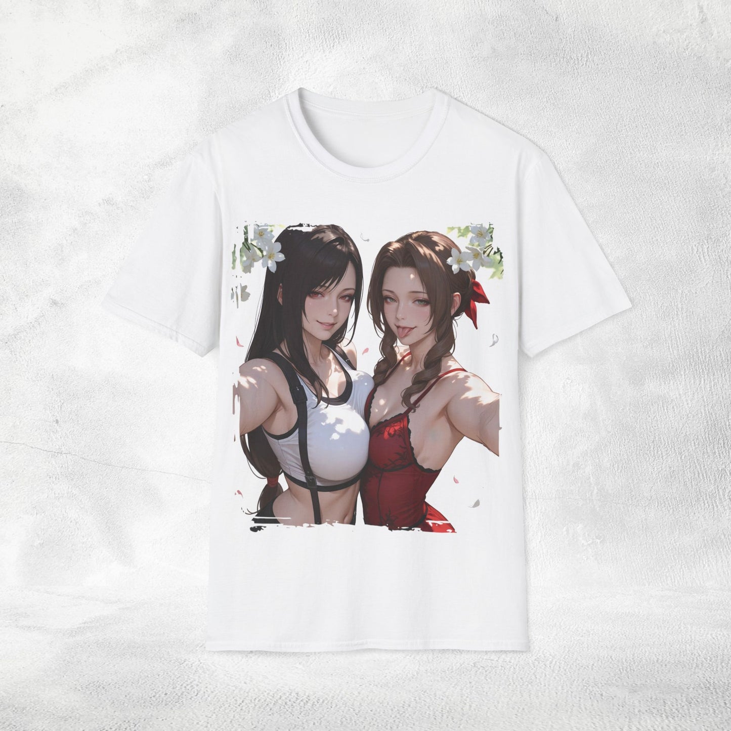Unisex Gaming shirt Final Fantasy  Aerith Gainsborough and Tifa Lockhart Anime