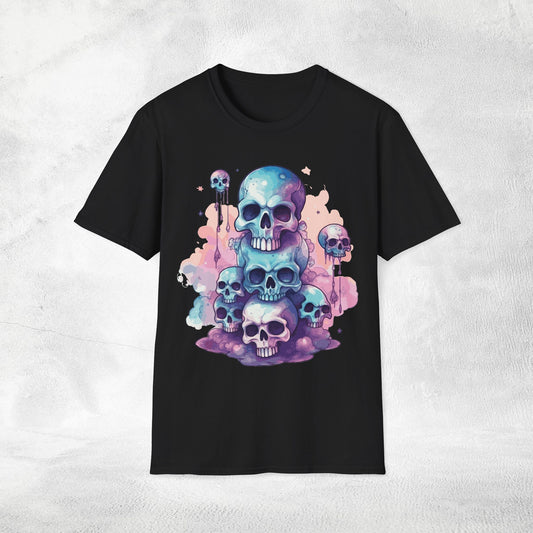 Unisex Gothic Shirt Pastel Skull