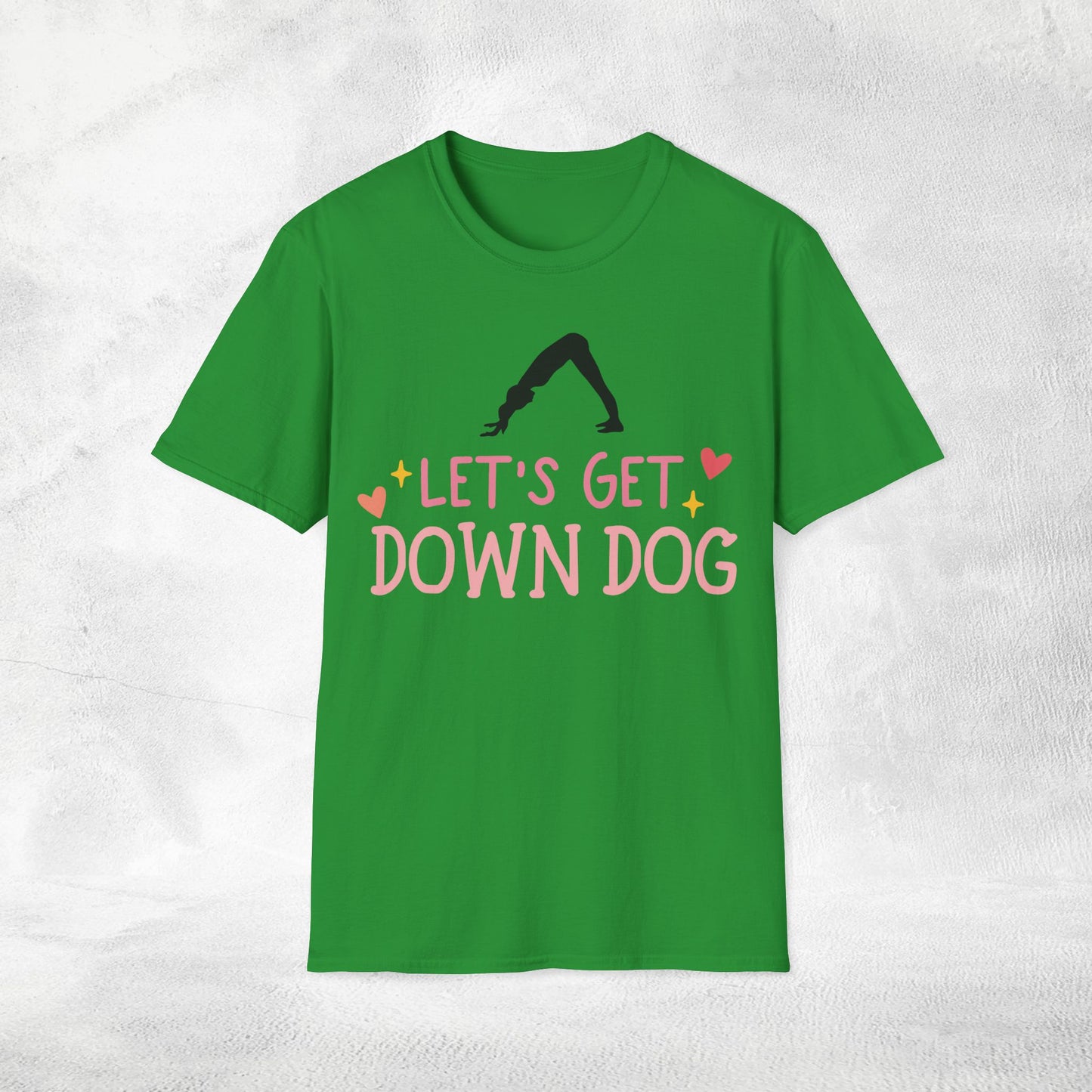 Women's yoga shirt lets get down dog