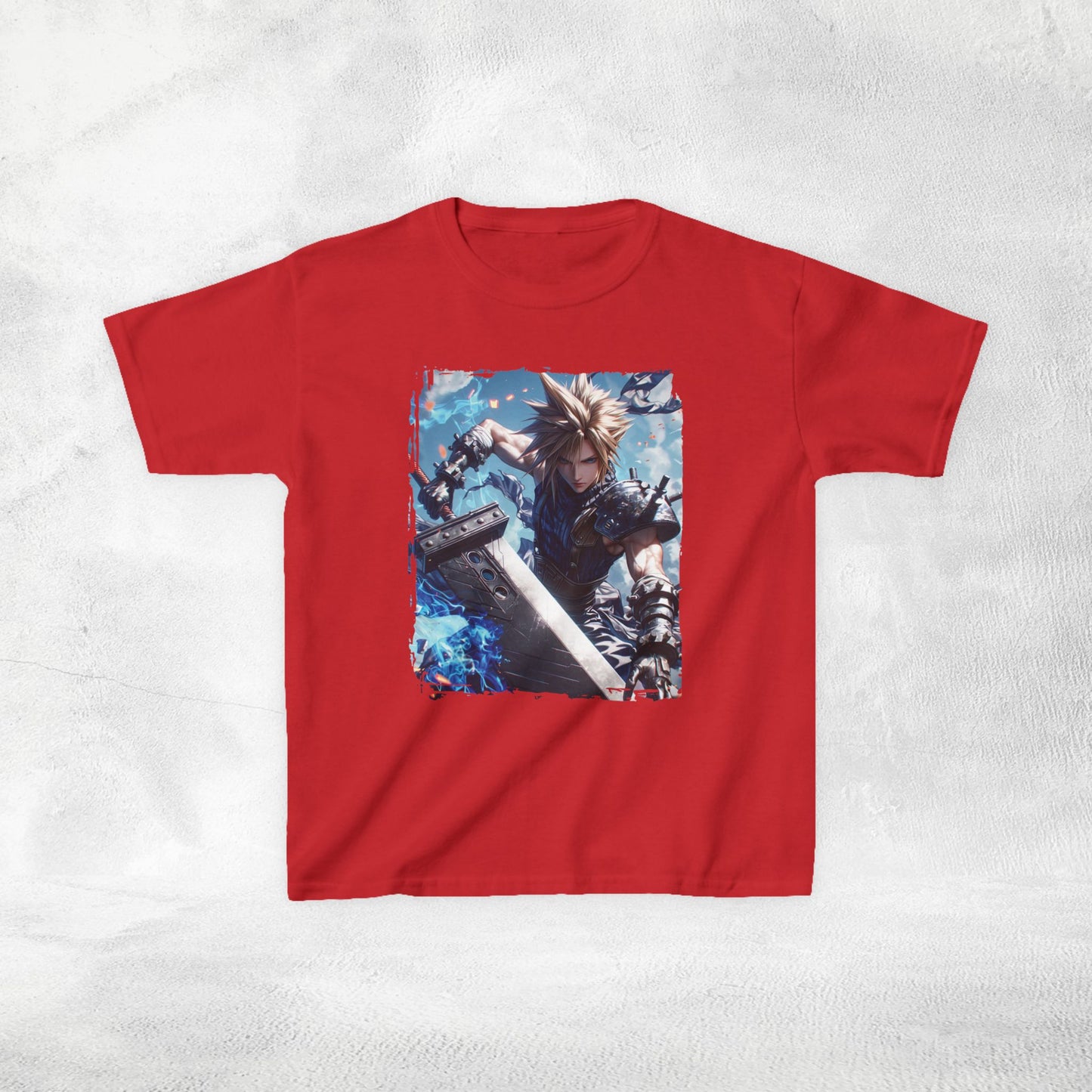 Kids  gaming shirt Final Fantasy Cloud Strife