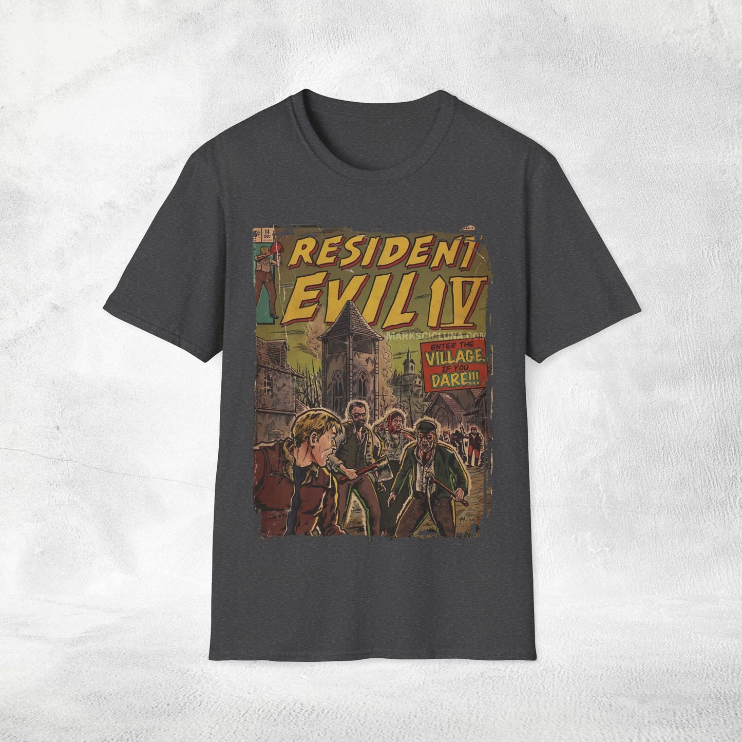 Unisex gaming shirt Resident Evil 4 Retro Comic