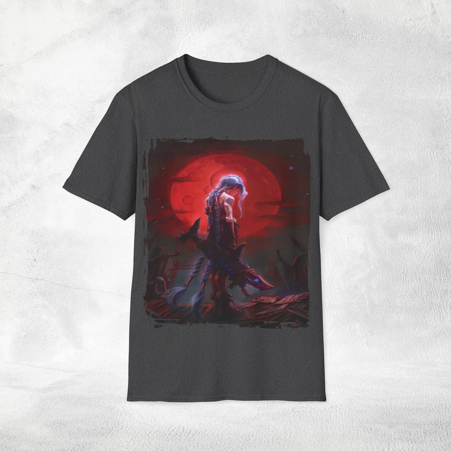 Unisex Gaming shirt Arcane Series LOL Jinx