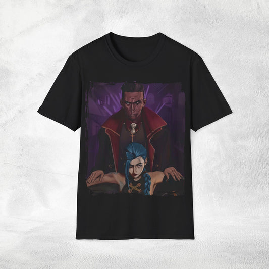 Unisex Gaming shirt Arcane Series LOL Jinx and Silco