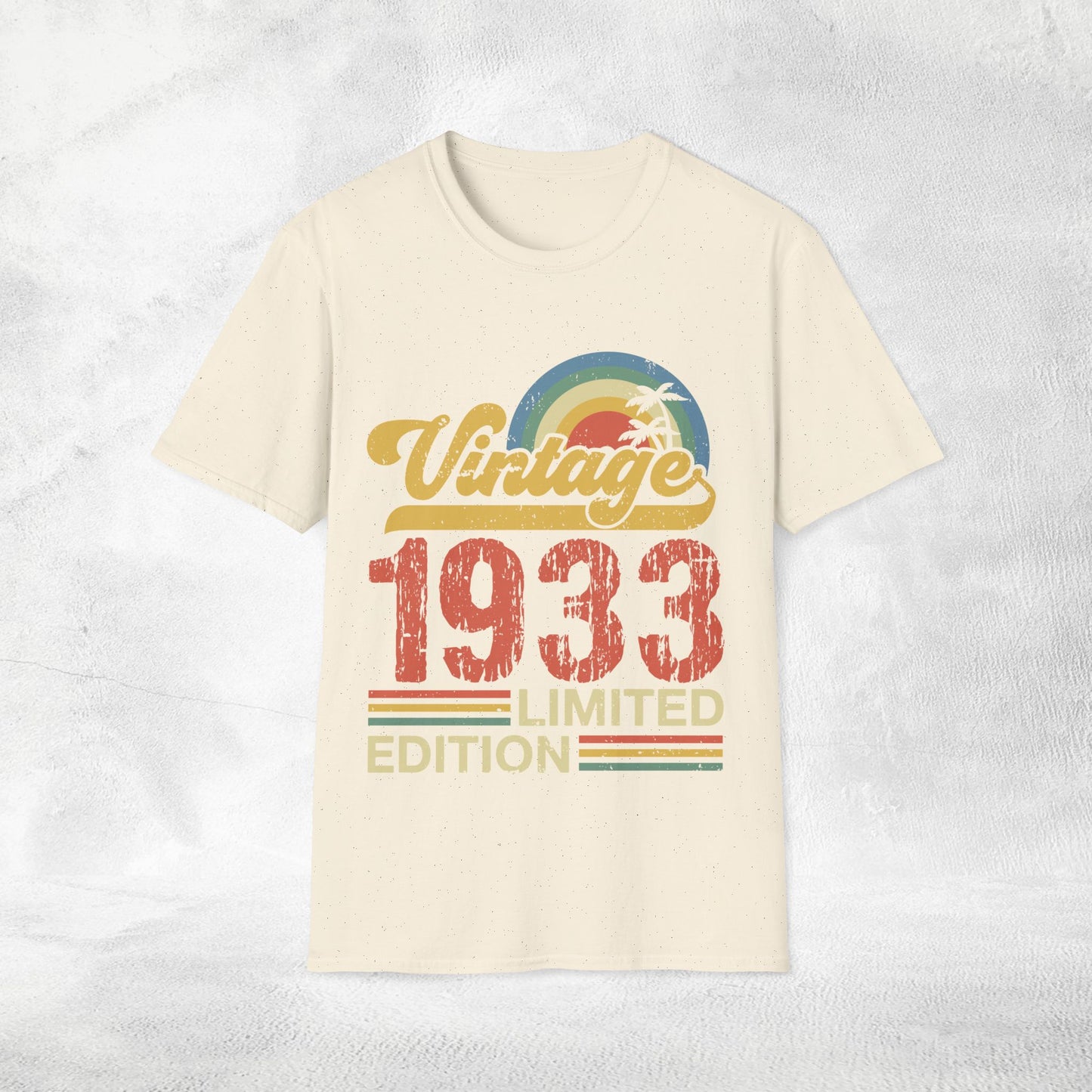 Unisex year of birth shirt 1933