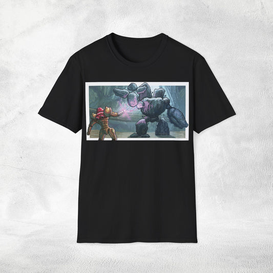 Unisex gaming shirt Samus Aran PixelArt