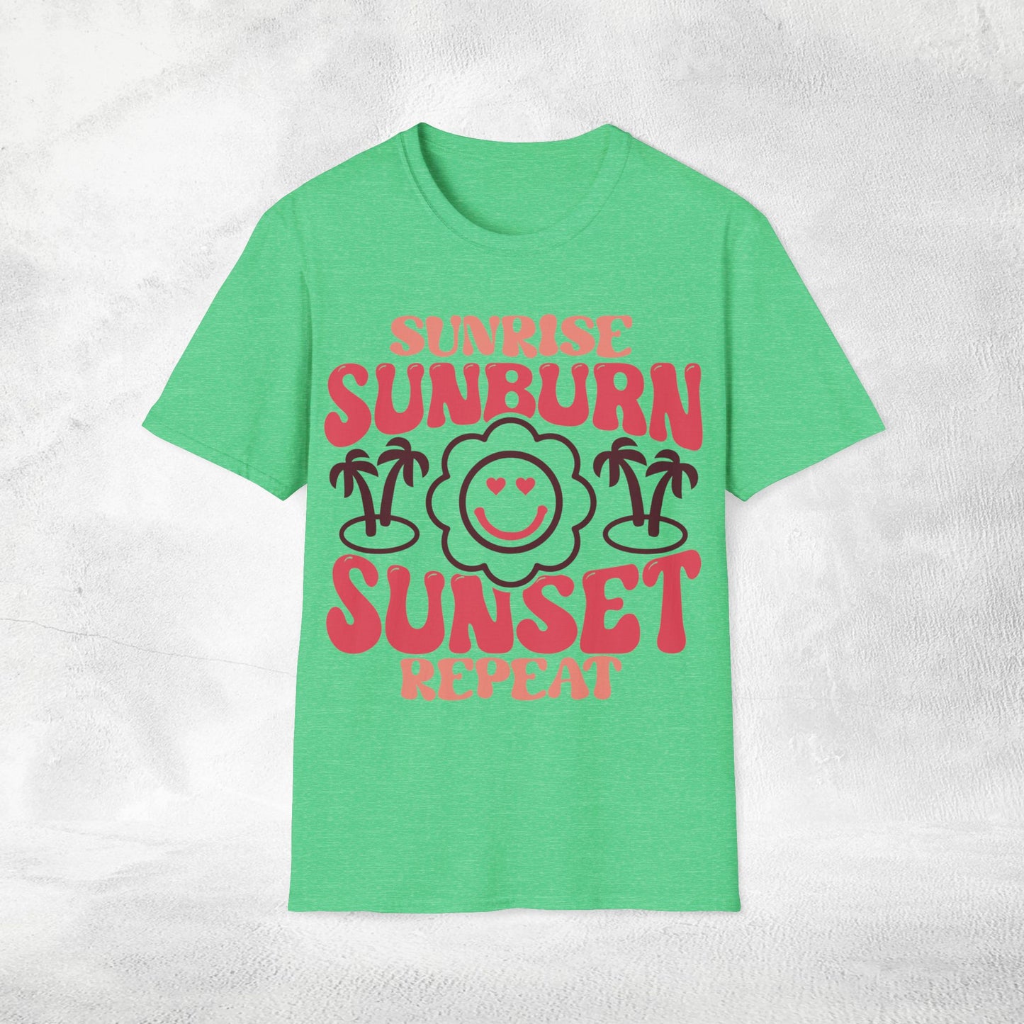 women's shirt sunrise sunburn sunset repeat