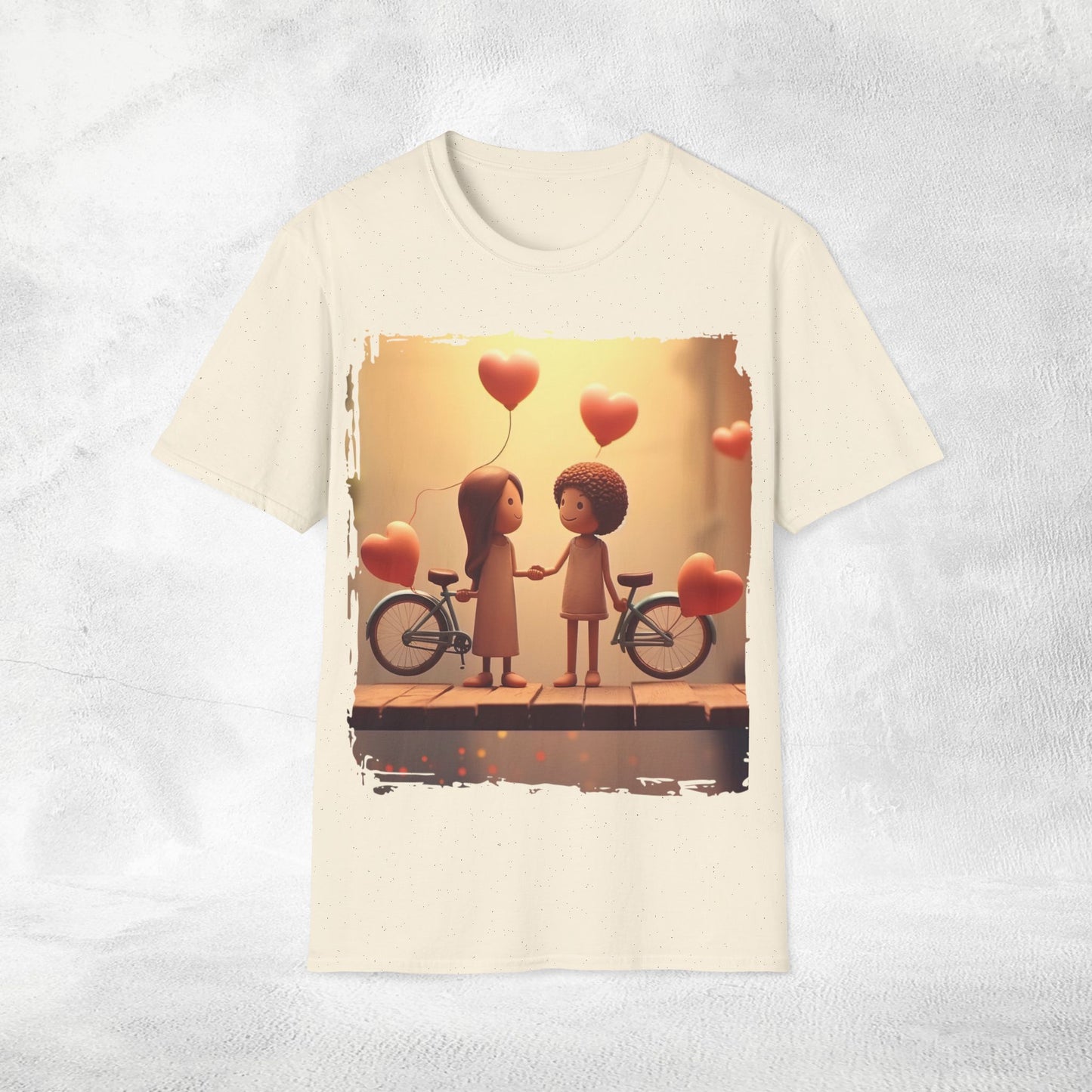 Unisex couples T-Shirt hearts
