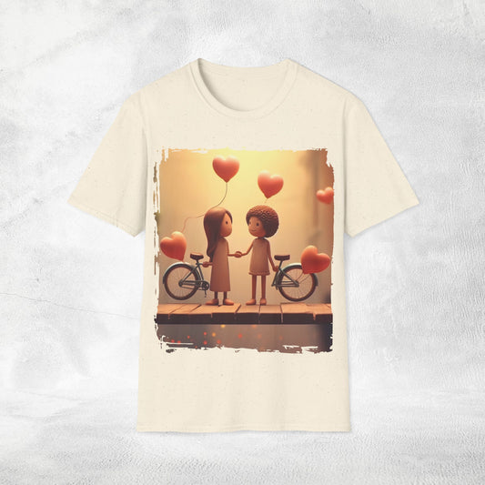 Unisex couples T-Shirt hearts