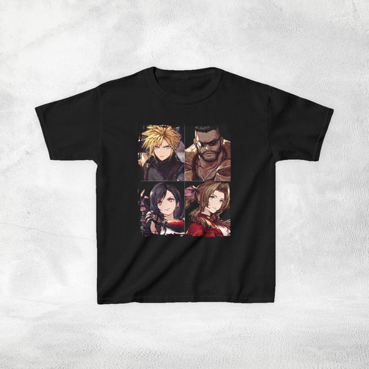 Kids gaming shirt Final Fantasy Cloud Barret Tifa and Aerith