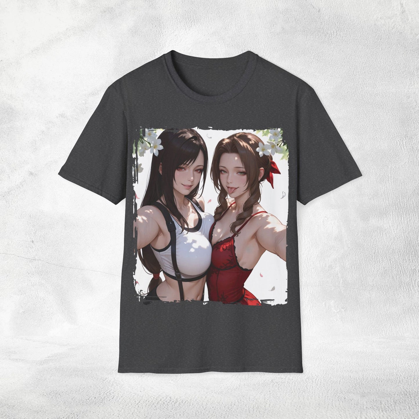 Unisex Gaming shirt Final Fantasy  Aerith Gainsborough and Tifa Lockhart Anime