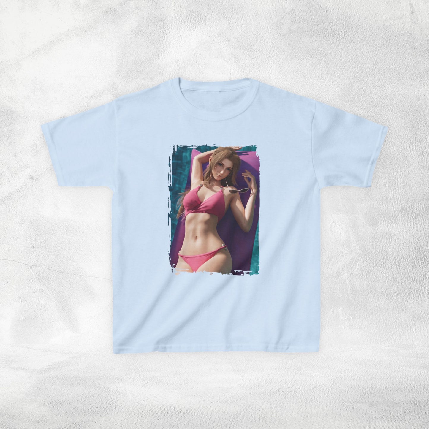 Kids  gaming shirt Final Fantasy Aerith Swimsuit