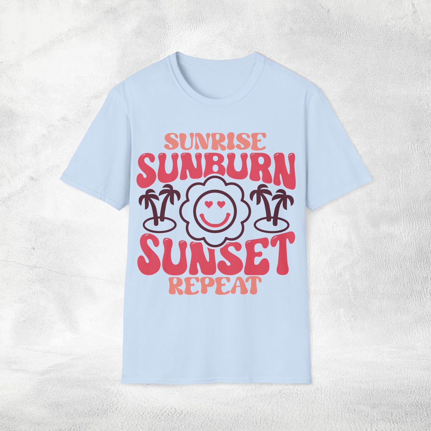 women's shirt sunrise sunburn sunset repeat
