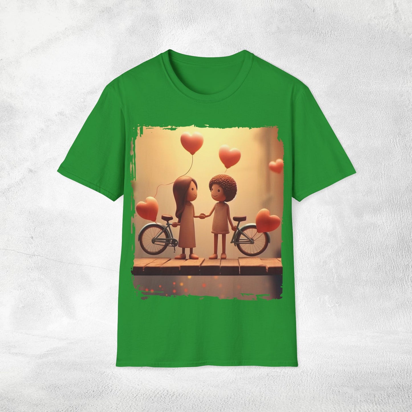 Unisex couples T-Shirt hearts