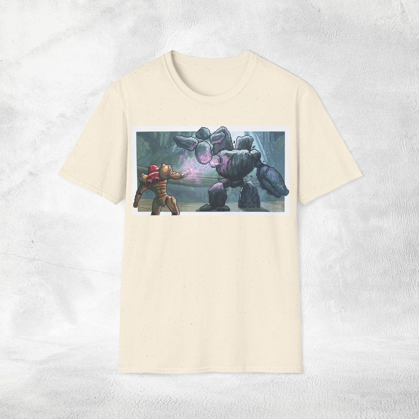 Unisex gaming shirt Samus Aran PixelArt