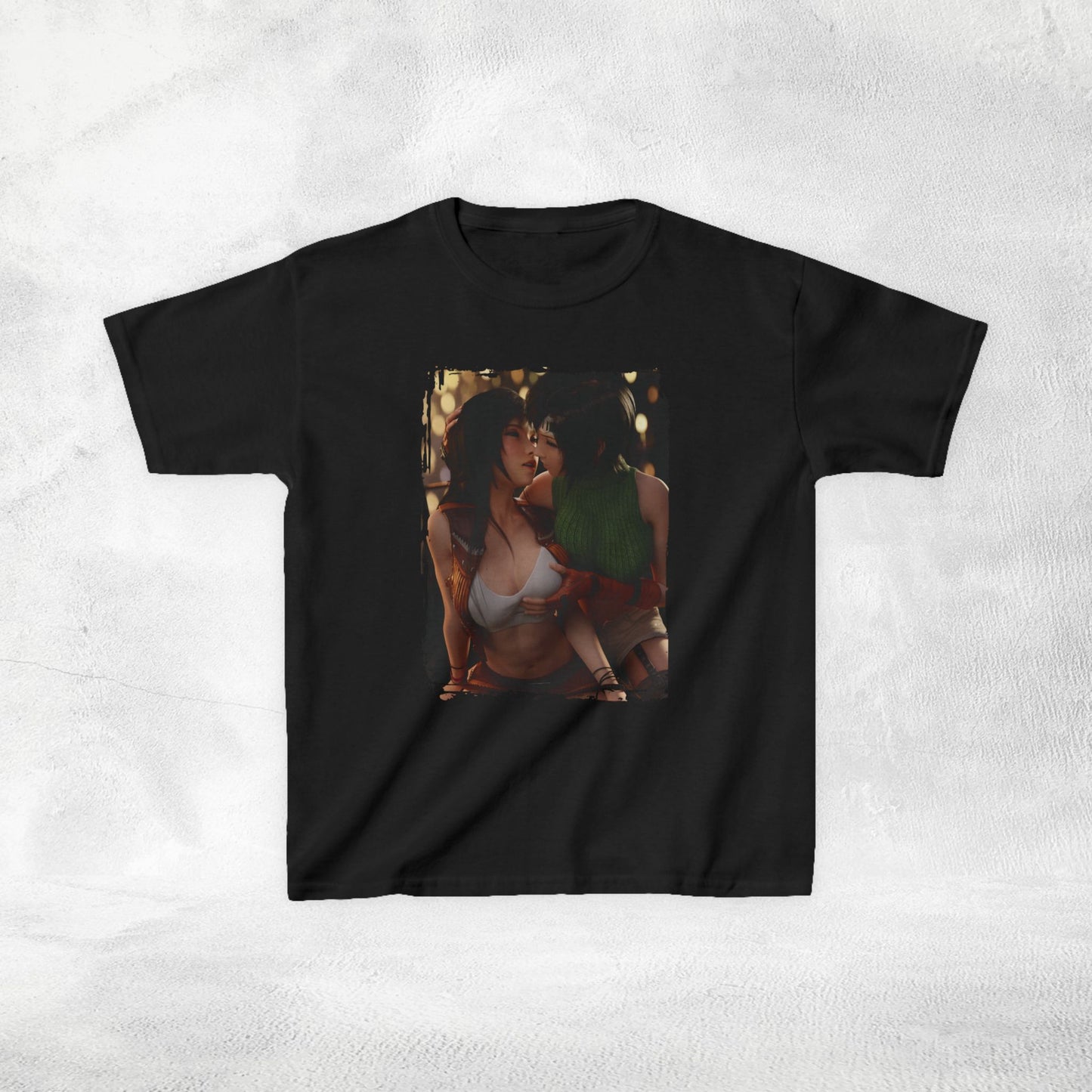 Kids  gaming shirt Final Fantasy Yuffie Kisaragi and Tifa Lockhart