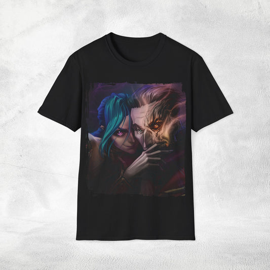 Unisex Gaming shirt Arcane Series LOL Jinx and Silco