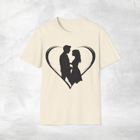 Unisex couples T-Shirt heart