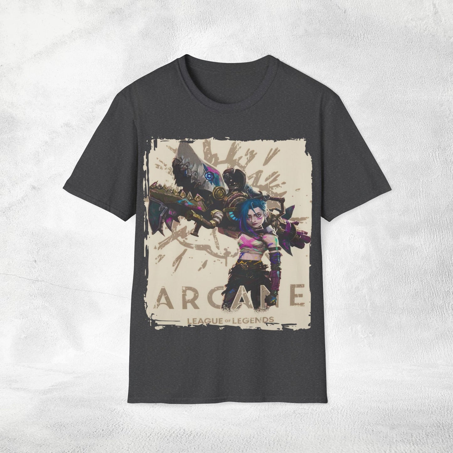 Unisex Gaming shirt Arcane Series LOL Jinx