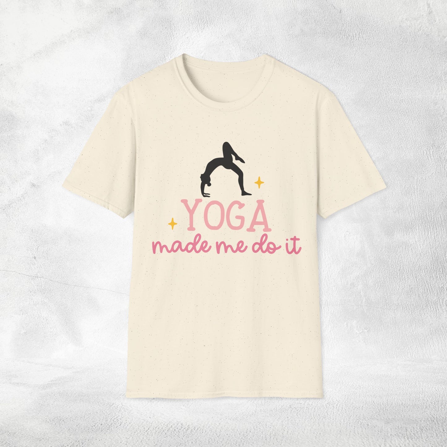 Women's yoga shirt yoga made me do it