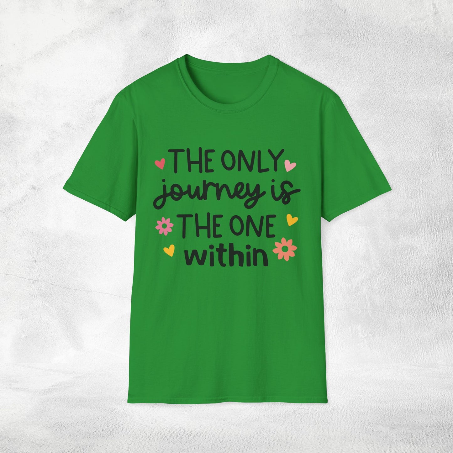 Women's yoga shirt the only journey is the one within