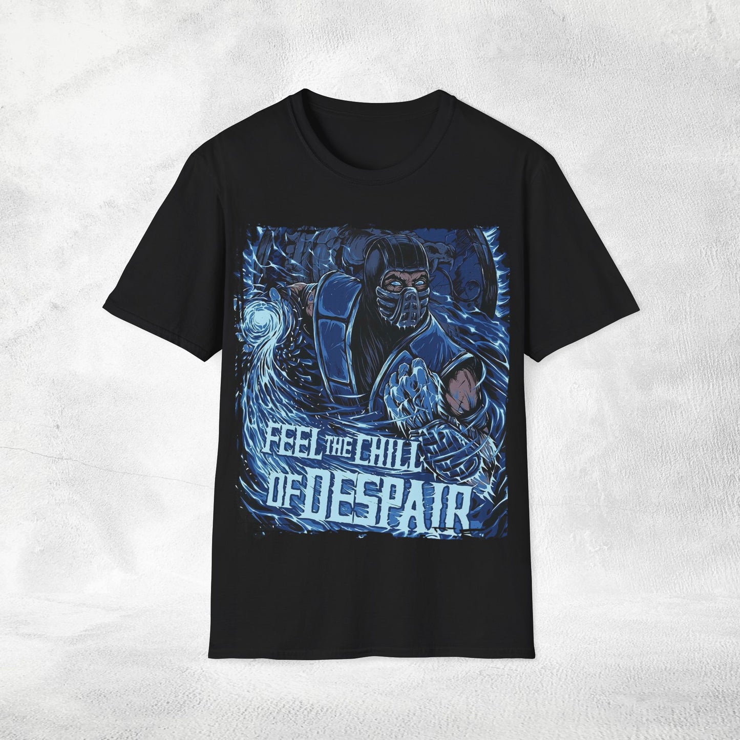 Unisex gaming shirt Mortal Kombat feel the chill of despair