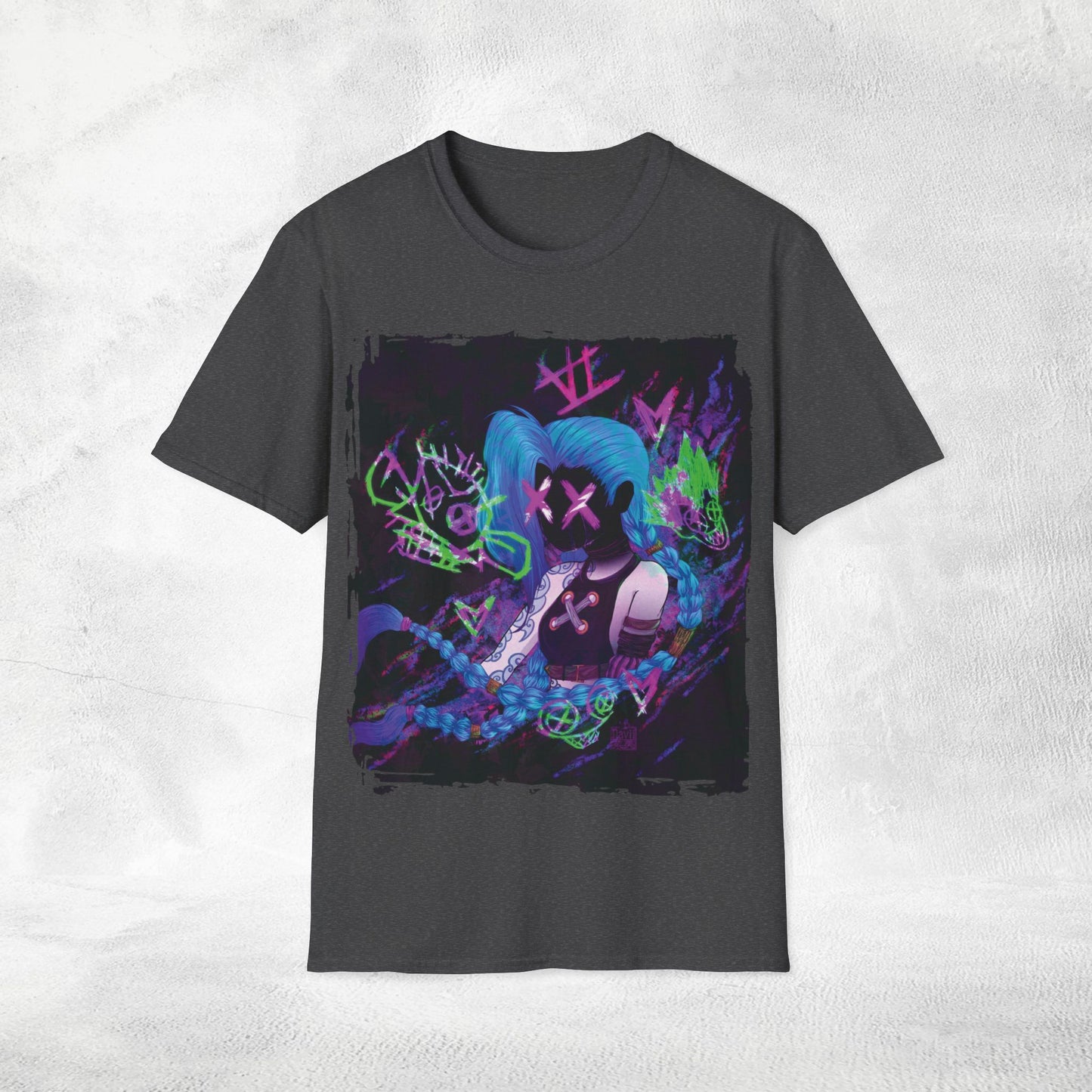Unisex Gaming shirt Arcane Series LOL Jinx