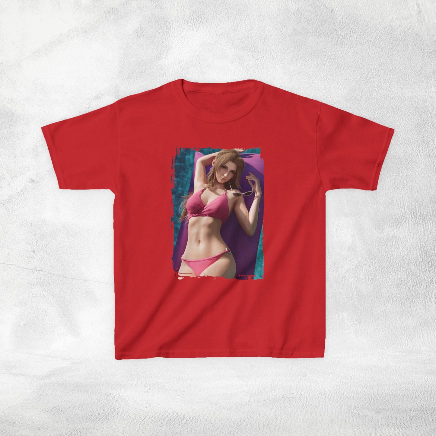 Kids  gaming shirt Final Fantasy Aerith Swimsuit