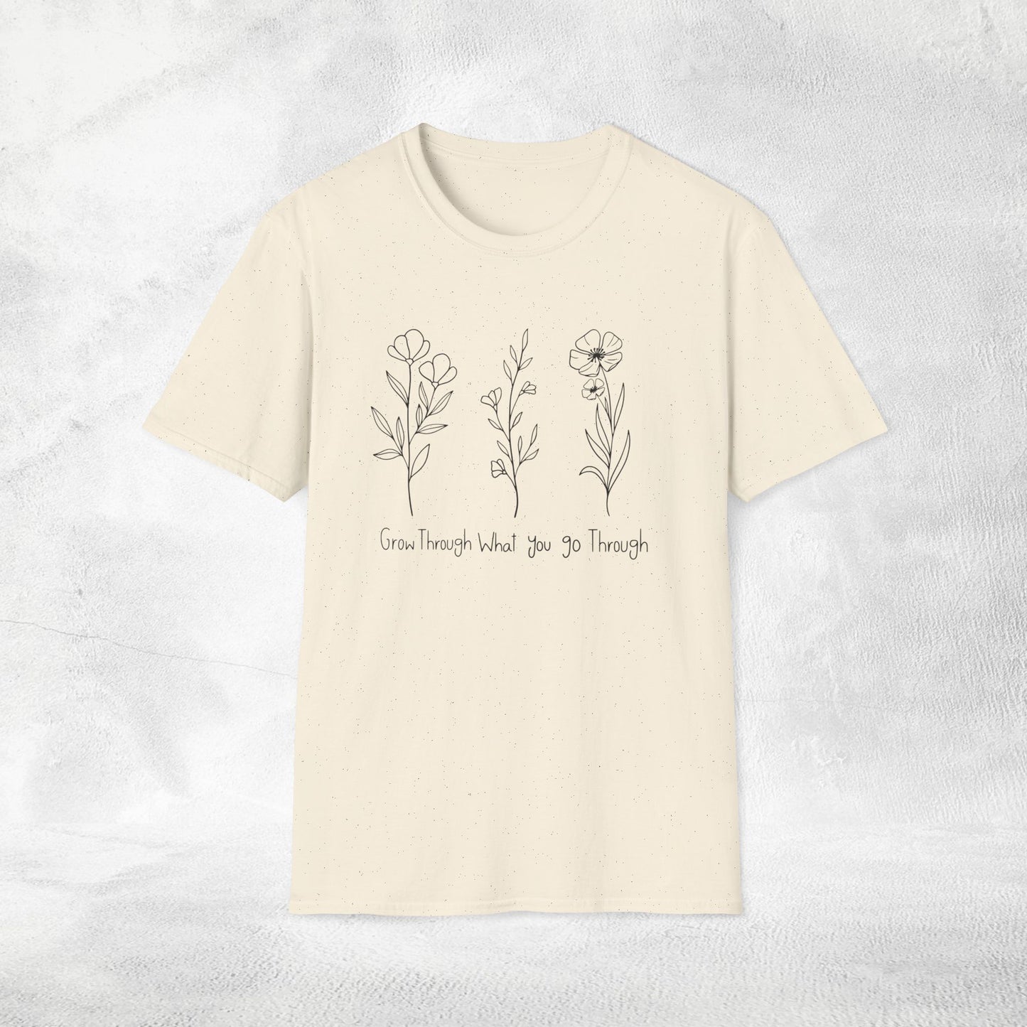 Women's Slogan T-shirt grow through what you go through