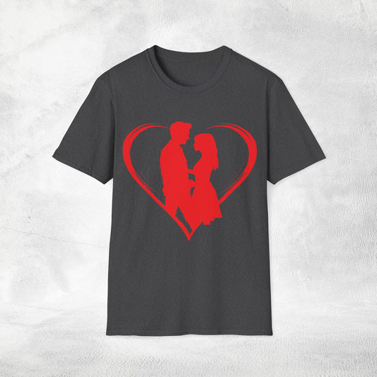 Unisex couples T-Shirt heart